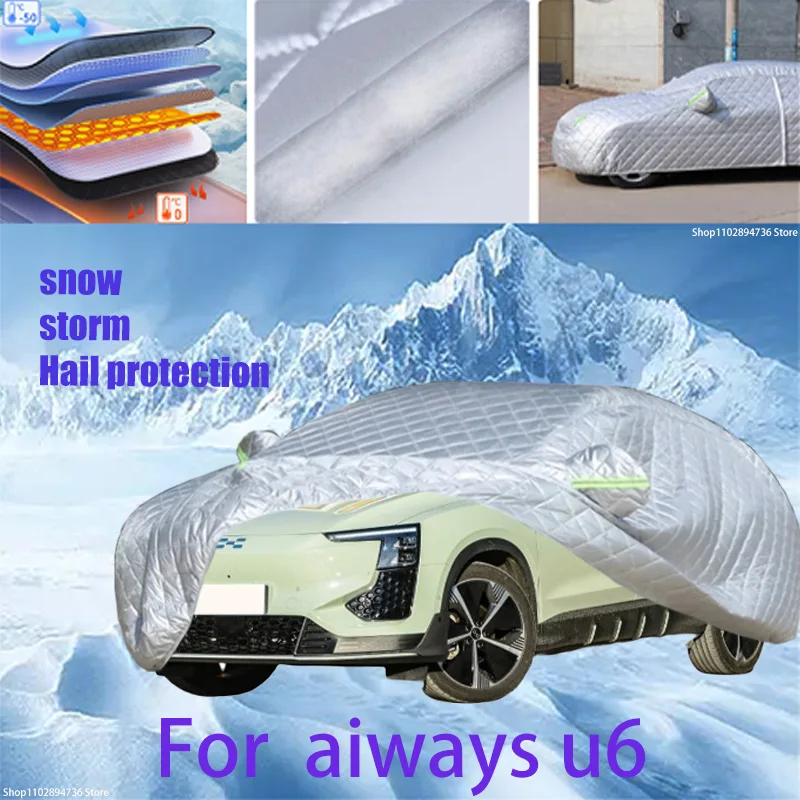 For aiways u6 Outdoor Cotton Thickened Awning For Car Anti Hail Protection Snow Covers Sunshade Waterproof Dustproof