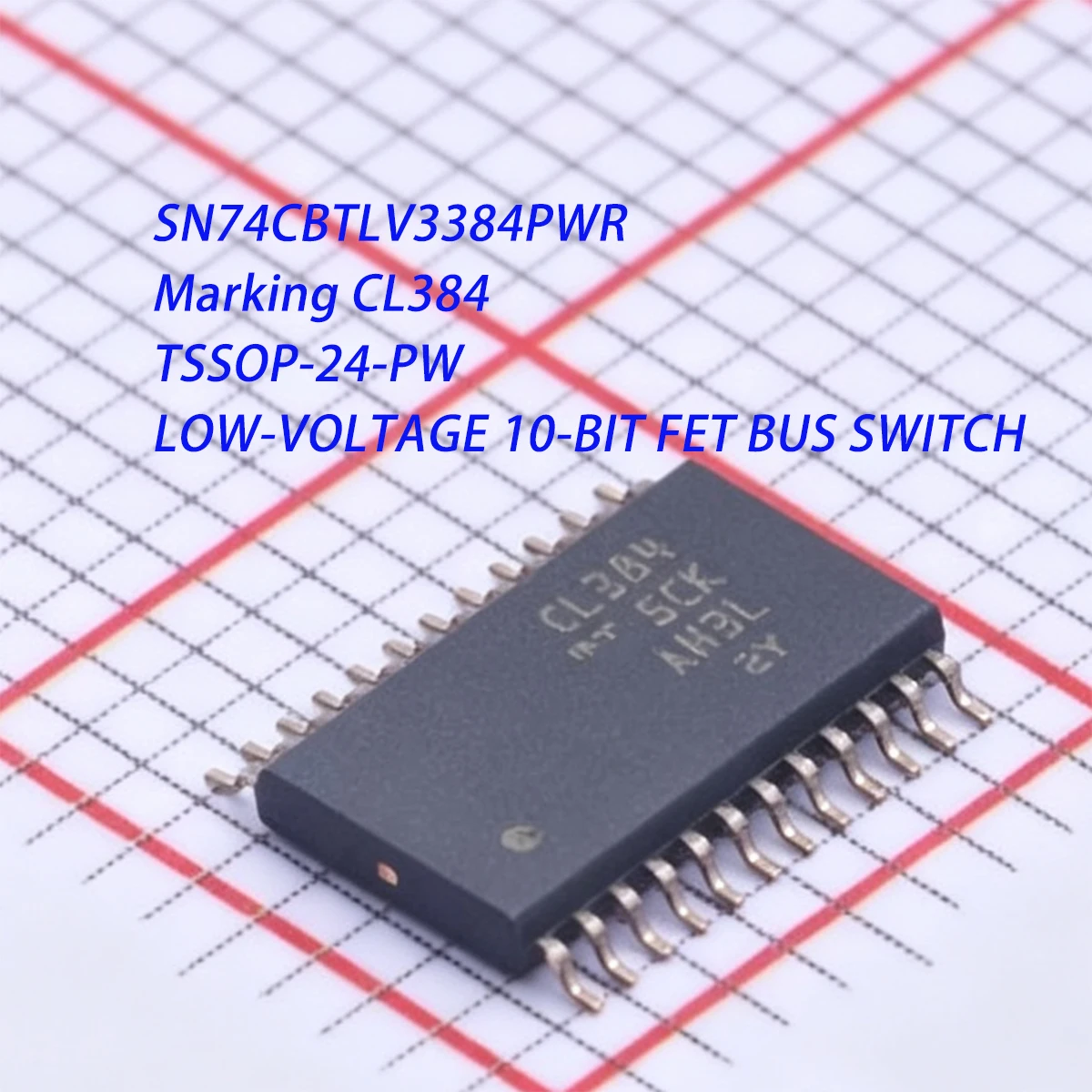 10PCS SN74CBTLV3384PWR Marking CL384 TSSOP-24 2.3V~3.6V 10uA 10/10 NEW Original Genuine LOW-VOLTAGE 10-BIT FET BUS SWITCH CL384