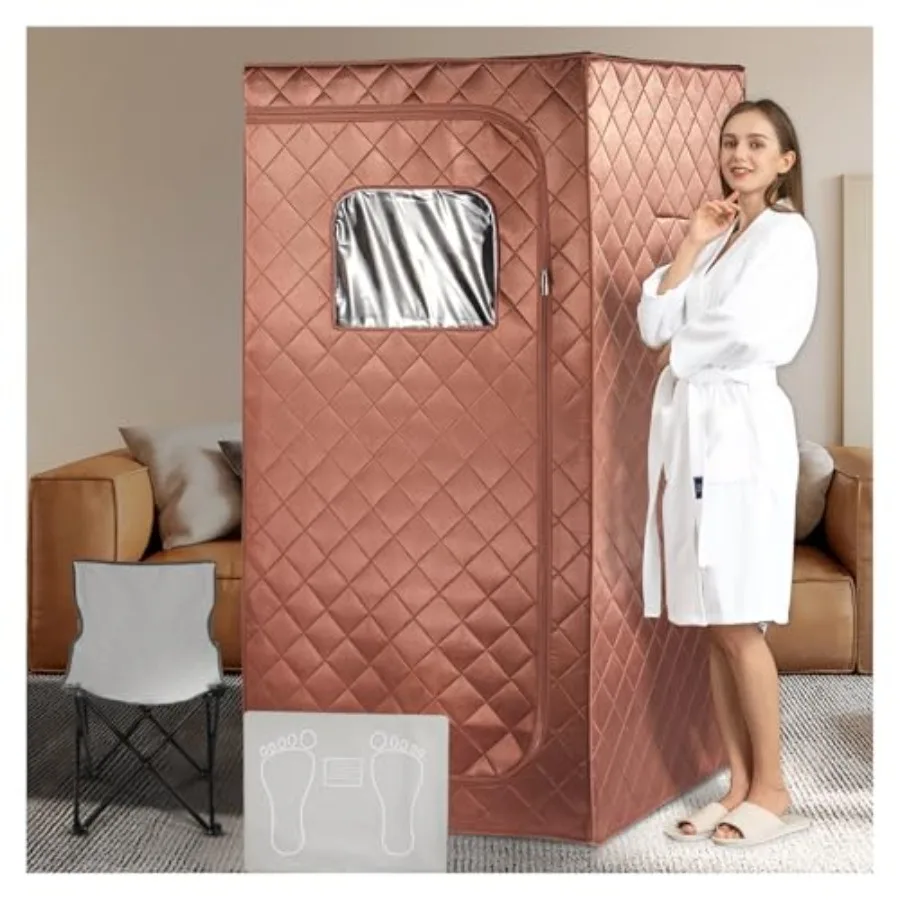 

Портативная инфракрасная сауна Amocane для дома, одноместная сауна-палатка, сухая персональная сауна-спа с дистанционным управлением и подогревом.