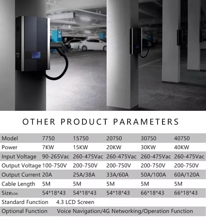 V2V GBT 30kw DC Fast Electric Car Charger 20kw Electric Car Charger Module CCS Wall Box Electric Car Charger 40 KW Charging Stat