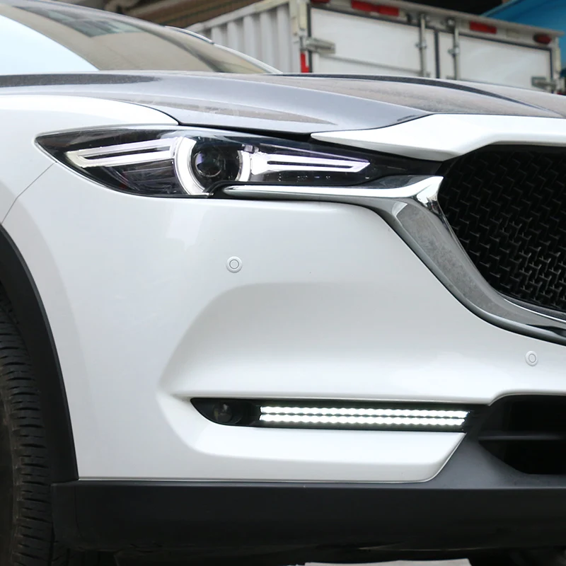 

LED Daytime Running Light For Mazda CX-5 CX5 2017 2018 2019 Yellow Turn Signal Car Accessories Headlight DRL Fog Lamp Daylights