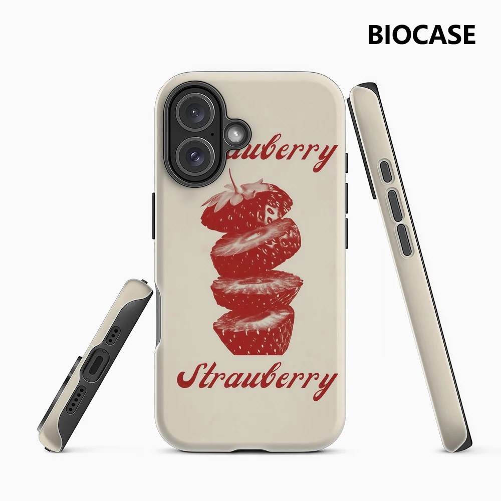 Vintage Erdbeere IPhone 17 Must-Haves Handyhülle für IPhone 17 16 15 14 13 12 Pro Max Plus Doppelschichtige Rückseite