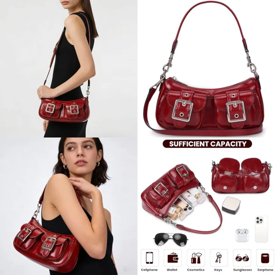 

Shoulder Bag for Women Y2k Purse Leather Hobo Tote Handbag Trendy Going Out Purse Crossbody Everyday Purse