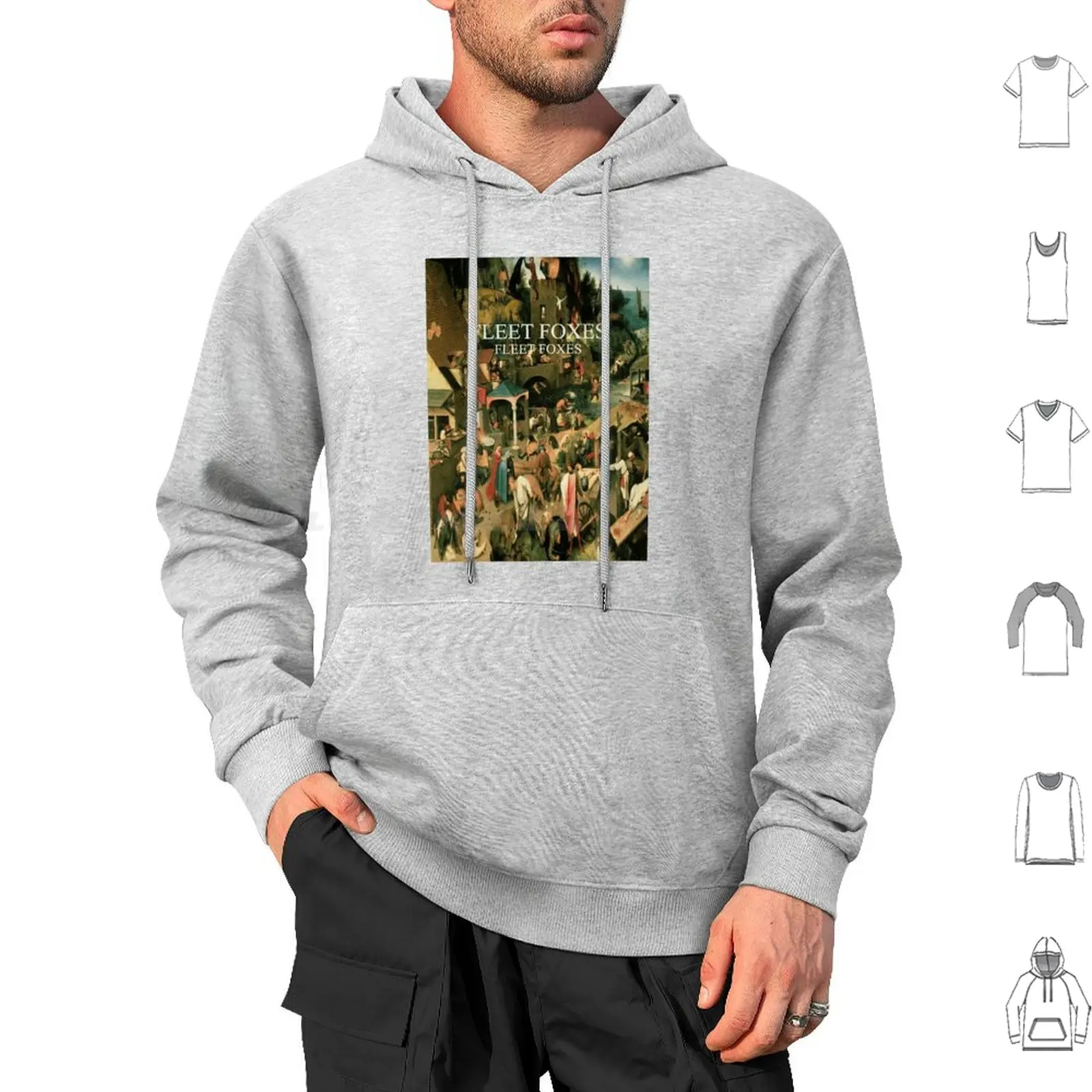 Fleet Foxes-Limited Edition Perfect Gift Hoodies Long Sleeve Fleet Foxes Fleet Foxes Mykonos White Winter Hymnal Can I