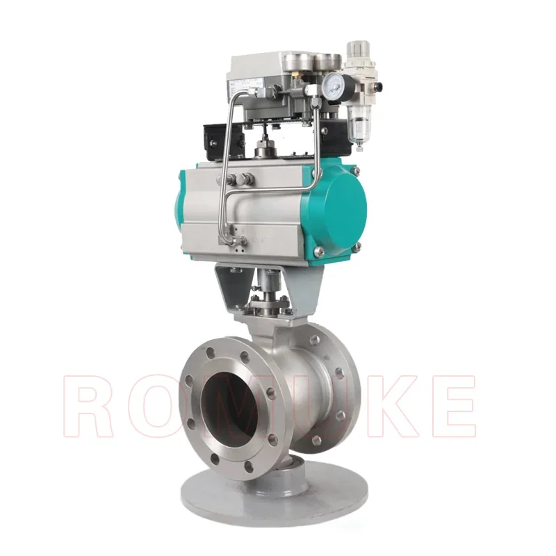 

VQ647H-16P GB Standard Stainless Steel CF8 CF3 CF8M CF3M Pneumatic Flanged V Type Ball Valve