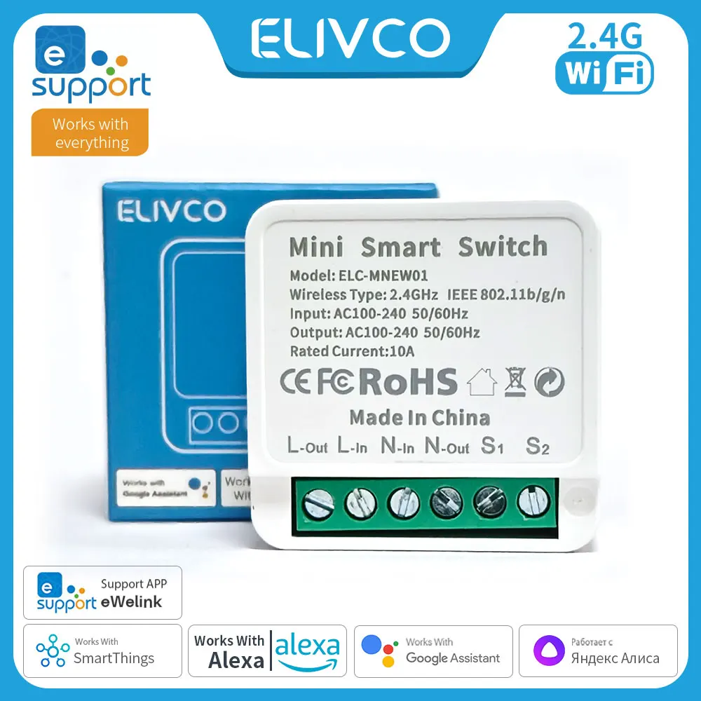 Ewelink wifi módulo de interruptor inteligente 2 vias diy interruptores de luz mini relé disjuntor temporizador suporte alexa alice google assistente casa