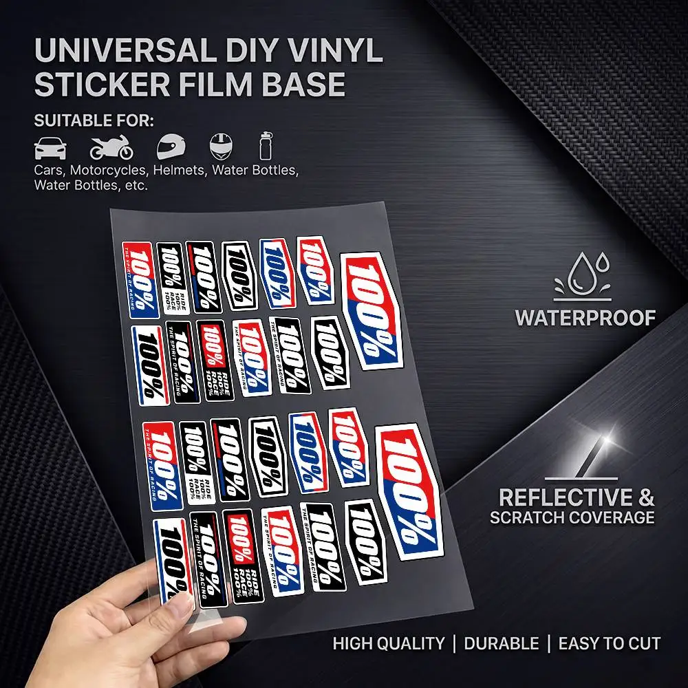 1-1-0-0%- Waterproof Reflective Scratch Cover Sticker Universal Decor Decal For Car Motorcycle Helmet Refrigerator