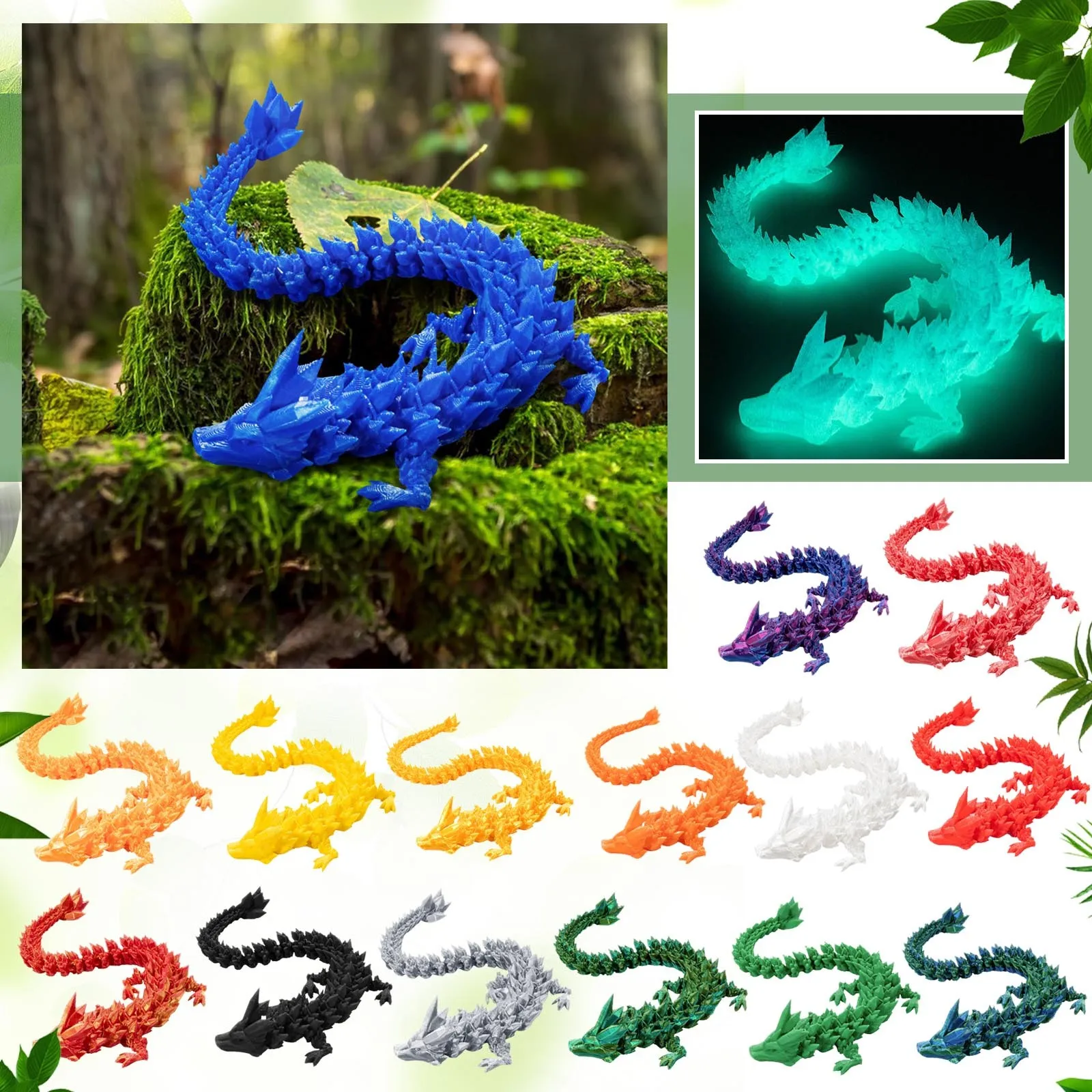 New 3D Printed Chinese Dragon Full Body Joints That Can Move Home Furnishings and Decorations Are Worth Collecting Creative Toys