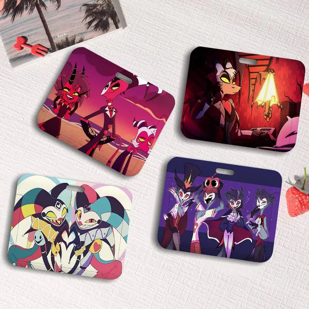 Animation H-helluva B-boss ID Card Sleeve Durable Work Card Holder With Neck Strap Business ID Cover For Employees