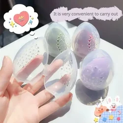 1PC Travel Cosmetic Sponge Box New Portable Pink and White Egg Plastic Box Powder Sponge Cosmetic Cosmetic Organizer