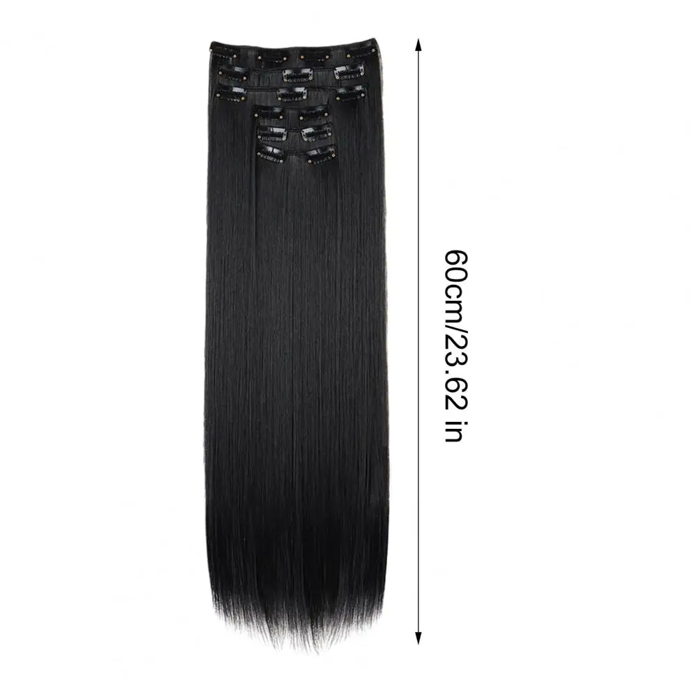 Synthetic Hair Extensions Heat Resistant Clip-in Hair Extensions Lightweight Synthetic Hairpiece Natural Looking Thick Long