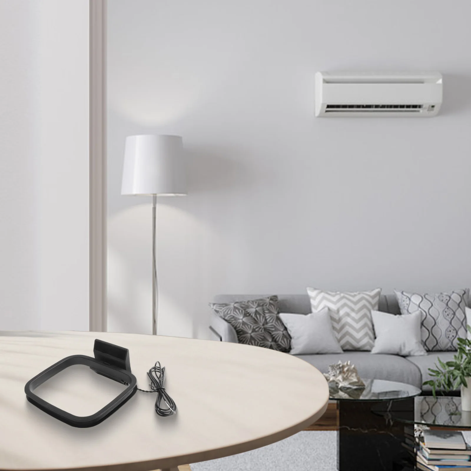 Ricevitore audio stereo con connettore aereo da ufficio Sistemi ricevitori audio stereo Antenna ad anello con connettore AM-5 per audio Hi-Fi