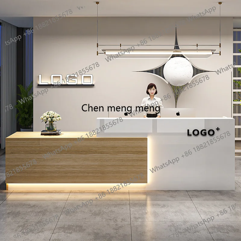 

Salon Beauty Reception Desks Luxury Cashier Decor Unique Reception Desks Modern Display Recepción Negocio Commercial Furniture
