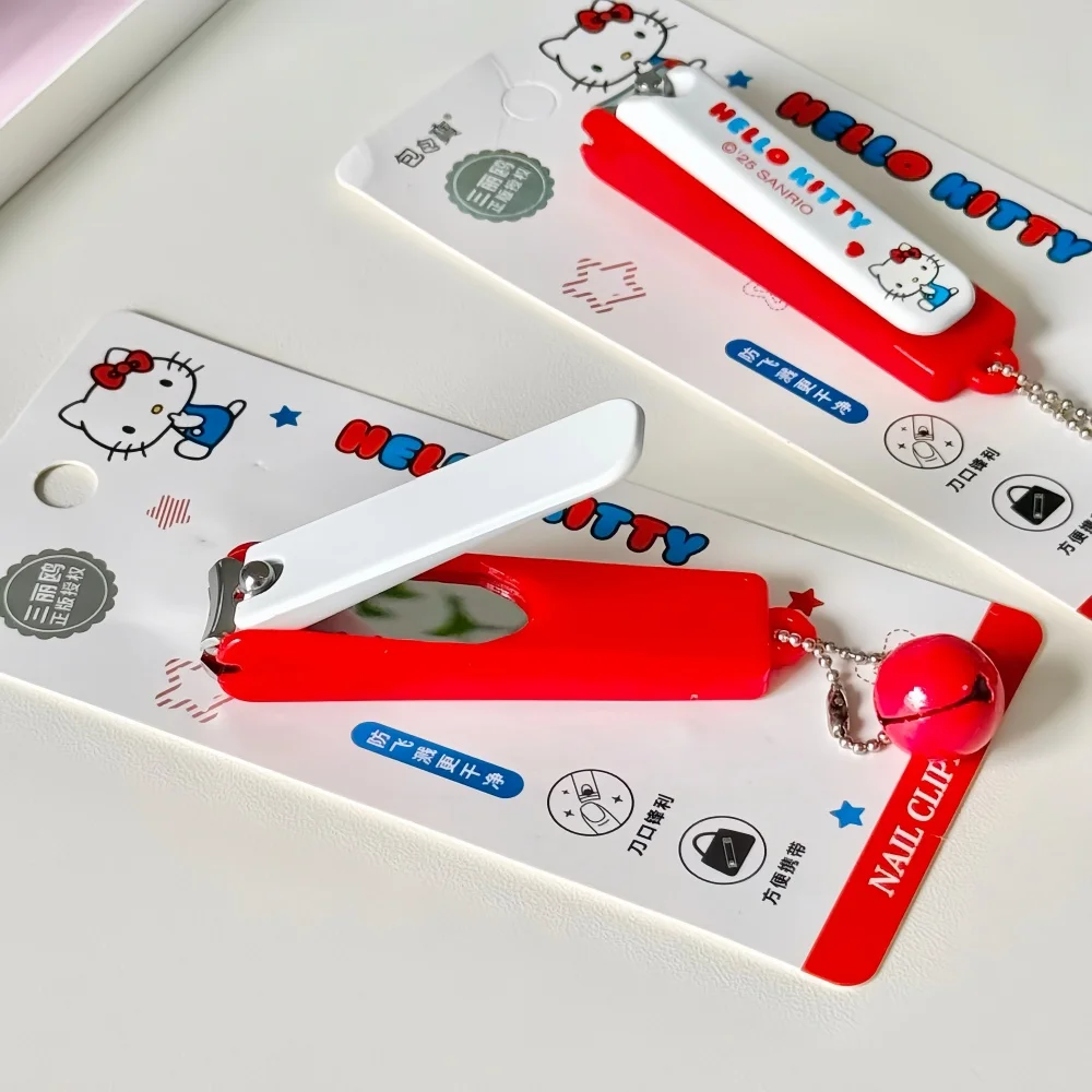 

Оригинальные маникюрные ножницы Sanrio Hello Kitty для домашнего использования, без разбрызгивания, с декоративным рисунком, для девочек, подарок для маникюра