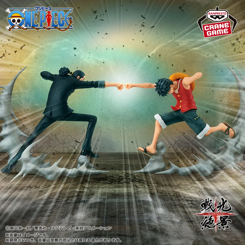 [In Stock] Bandai Original BANPRESTO One Piece Senkou Zekkei Monkey D Luffy Rob Lucci PVC Action Anime Collectibles Toy Figures