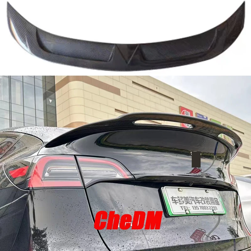 

Задний спойлер для Tesla Model Y, задний спойлер для багажника из углеродного материала f, спойлер для крыла, автомобильный Стайлинг, задний спойлер для багажника, аксессуары 2021 2022