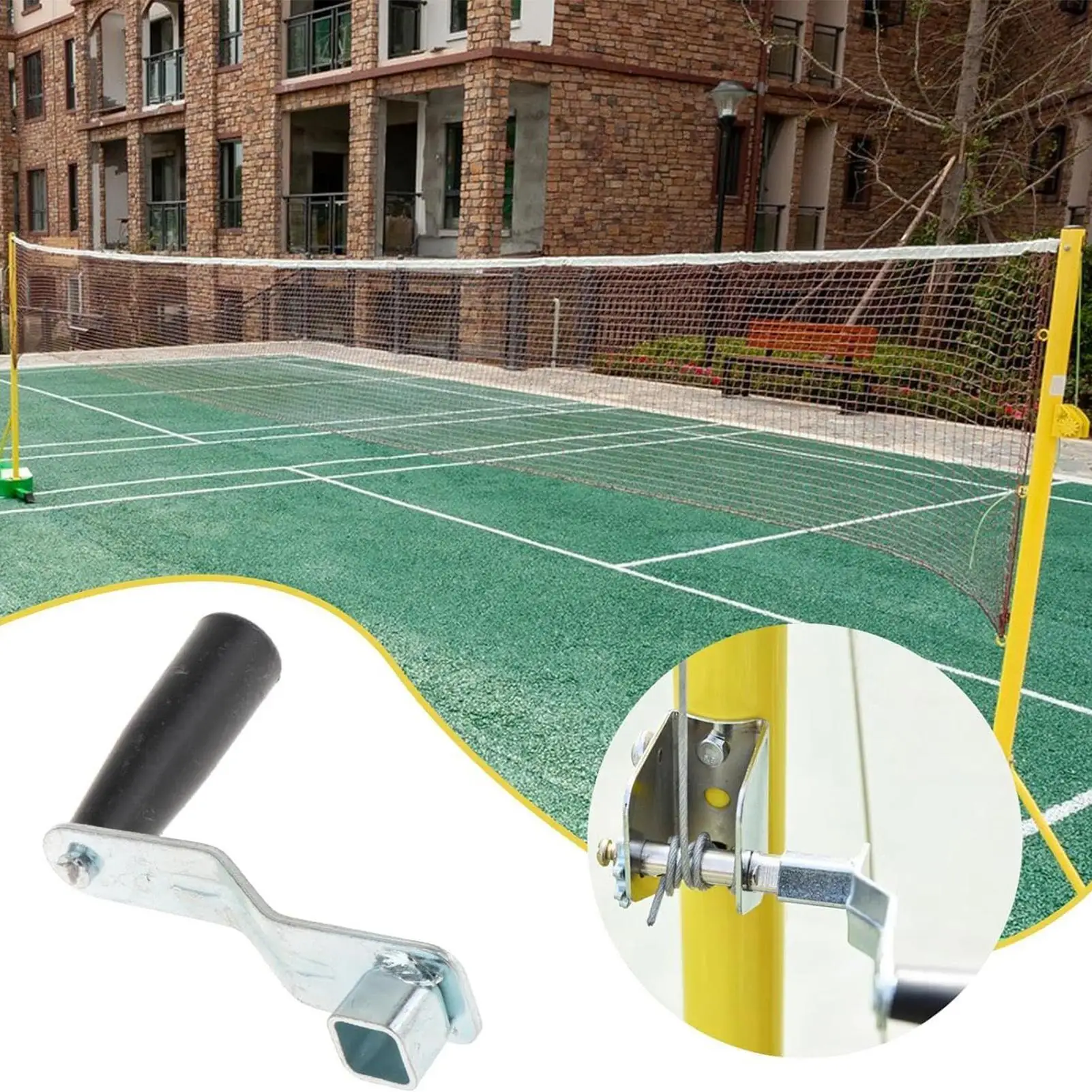 

Volleyball Net Tensioner Easy Installation Tensioning Device Replacement Badminton Tennis Nets Hand Crank Tensioner For