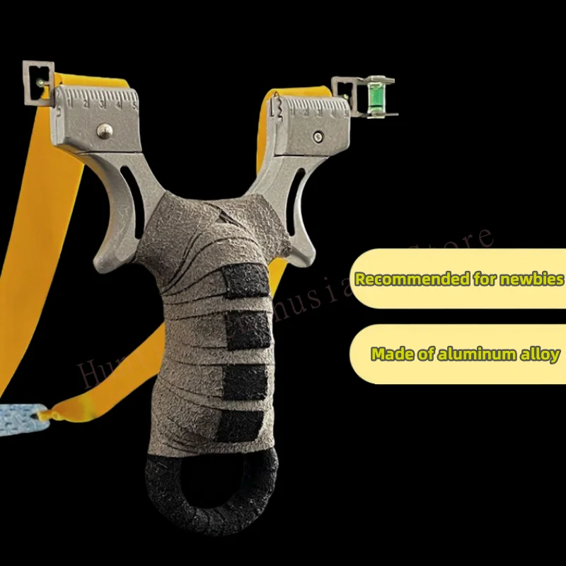 

High Precision Outdoor Hunting Shooting Alloy Slingshot with High Quality Rubber Band Professional Shooting Game Catapult