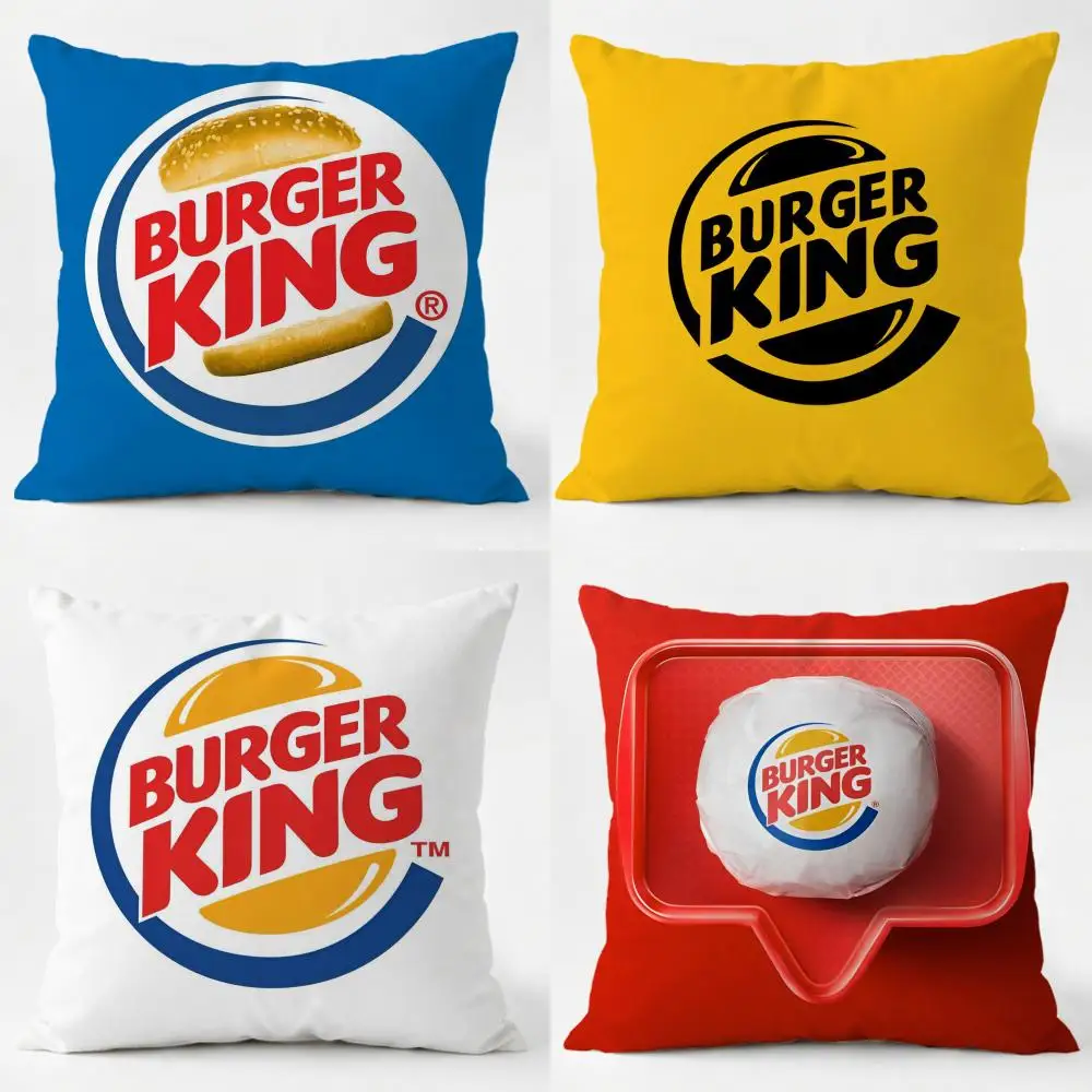 Burger King Cushion Cover comfort Daily Washable Linen Soft  for Sofa Bed Home Room Decor