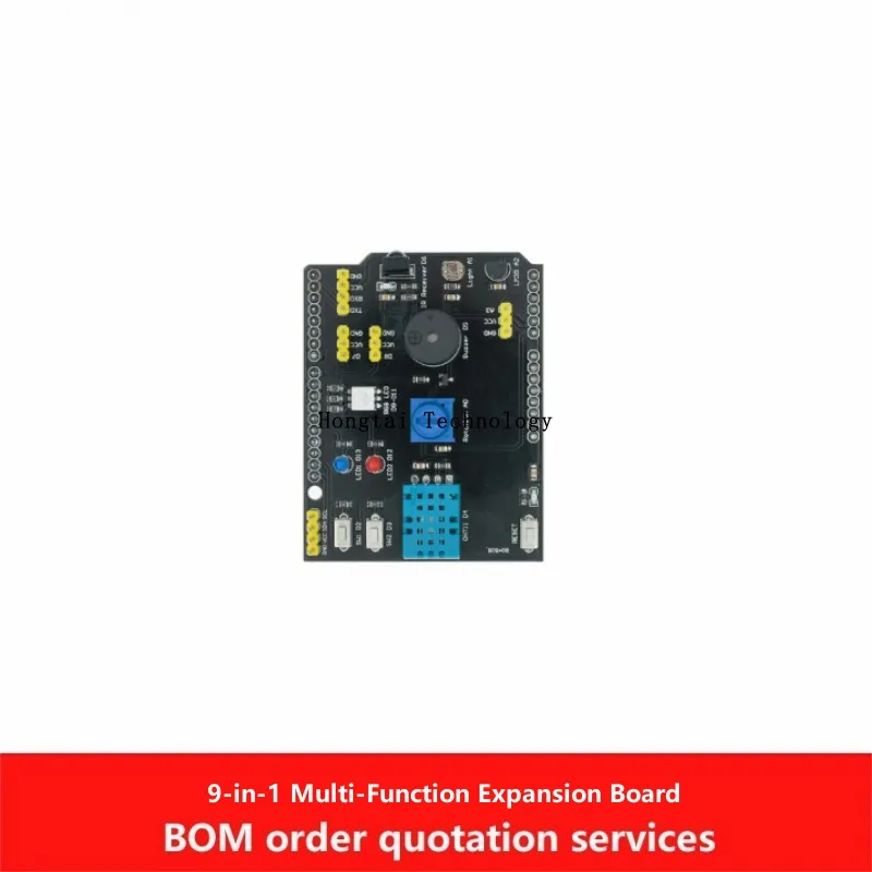 9-in-1 Multi-Function Expansion Board DHT11 Temperature & Humidity LM35 Temperature Buzzer Compatible with UNO