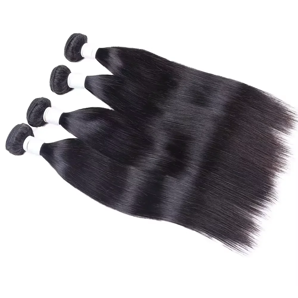 5A جودة 100% شعر بشري حقيقي حزم شعر طبيعي مفرود 30 40 بوصة حزم الشعر الخام ضفيرة شعر برازيلي ملحقات