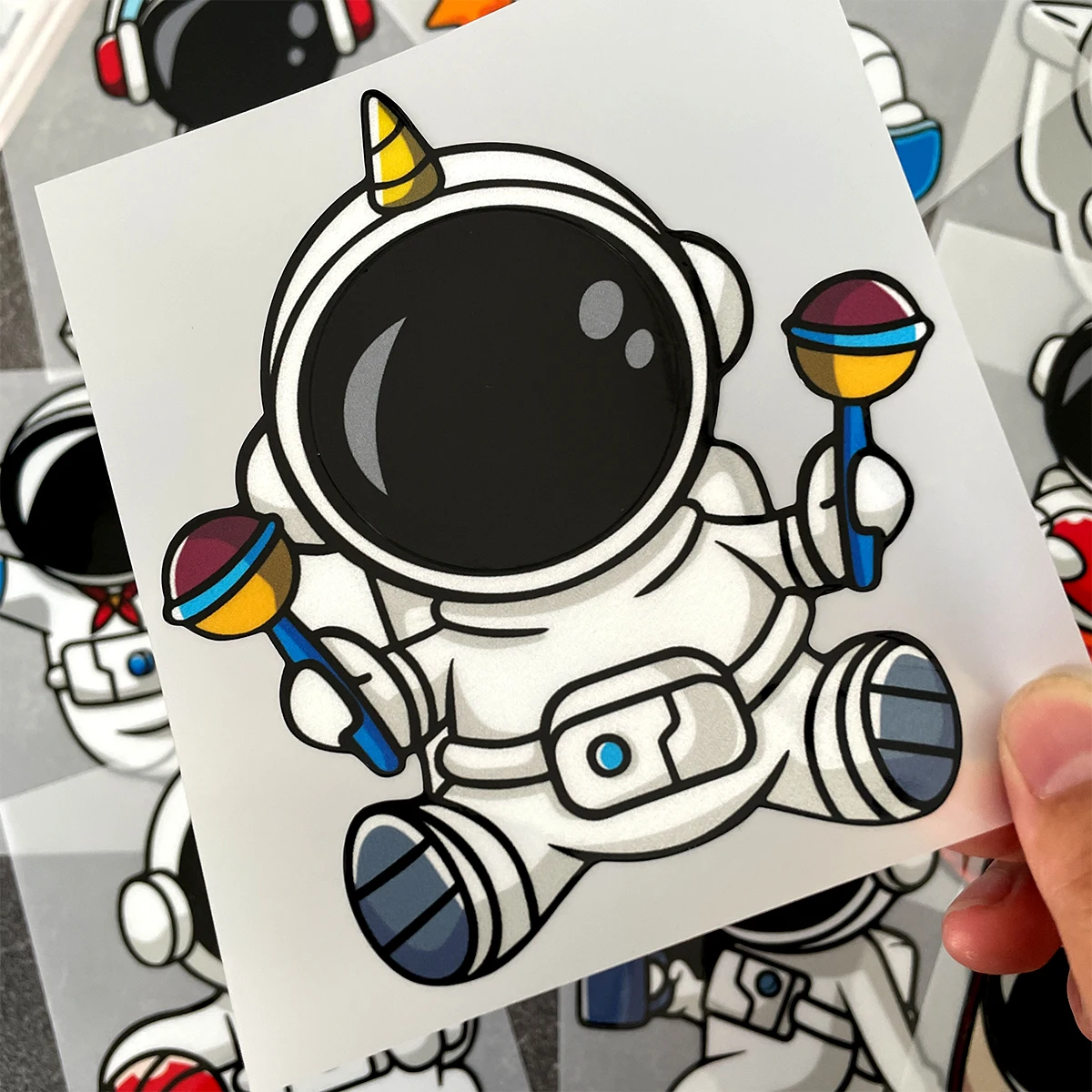 

Funny Astronaut Reflective Motorcycle Stickers Moto Bike Scooter Head Logo Body Decoration Vinyl Decals Accessories For Ninebot