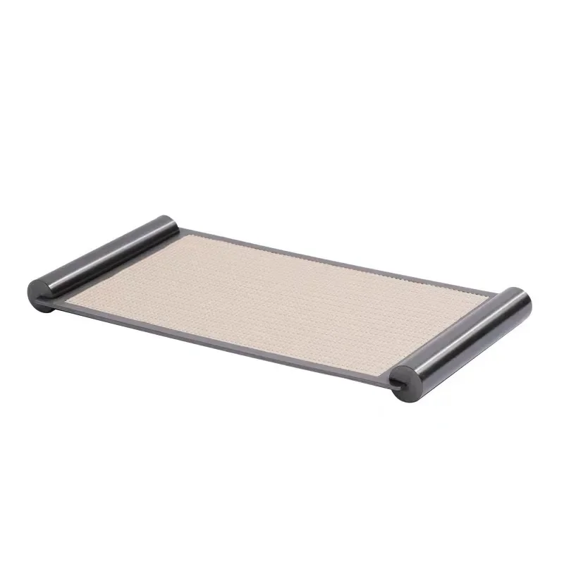 Creative Picture Metal Tray Stainless Steel Leather Tray Desktop Storage Container Jewelry Dish Trinket Dish Home Decoration