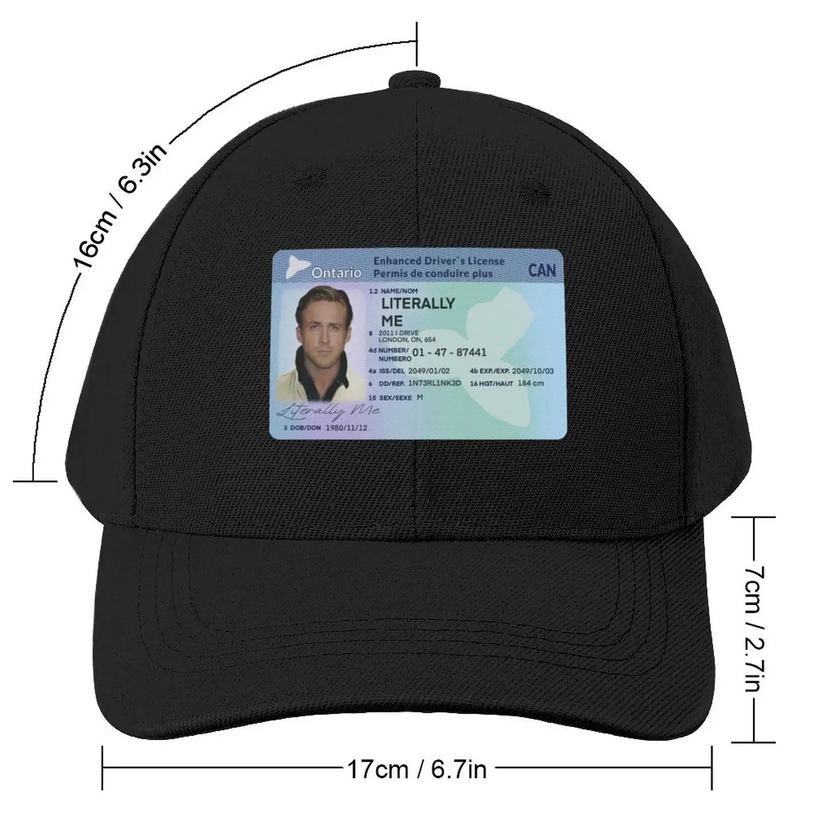 Ryan Gosling, Literally Me Meme Baseball Cap Custom Cap New In The Hat Thermal Visor Horse Hat Women Beach Fashion Men's