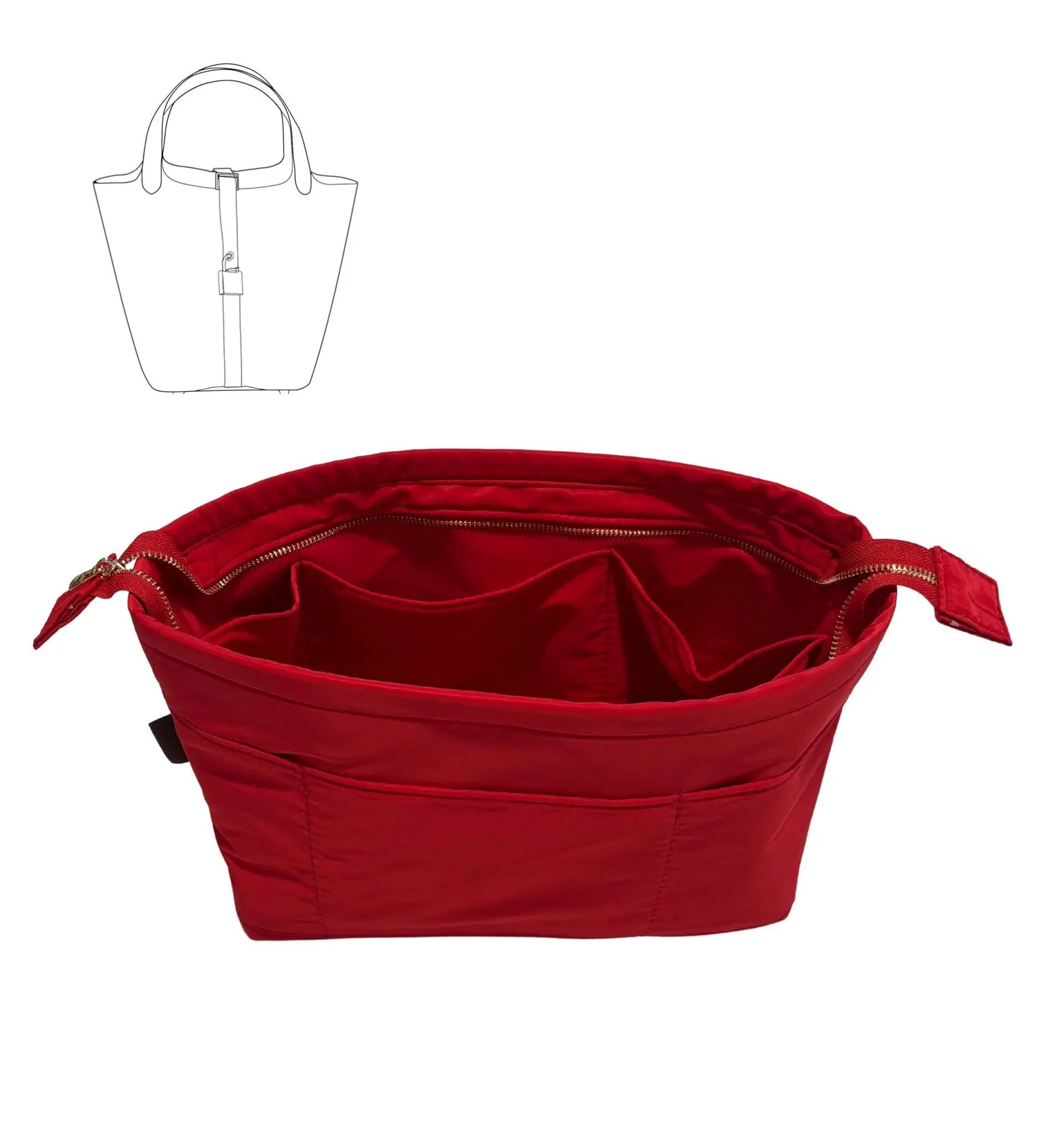 

Кошелек-органайзер для Picotin 18, 22, 26, кошелек, сумки-вставки, органайзер для макияжа, сумка для организации внутреннего кошелька, портативный формирователь основания