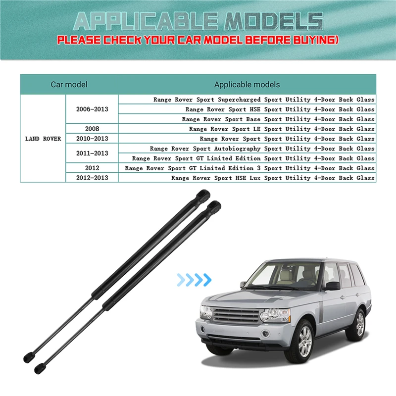 For Land Rover Range Rover Sport 2006-2013 Car Rear Support Lift Gate Struts Trunk Tailgate Window Gas Struts Accessories