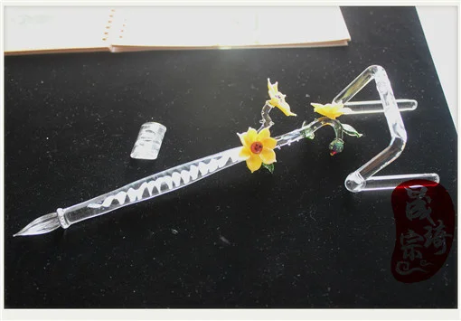 Unique Design Handmade Glass Dip Pen Japanese And Korean Stationery Personalized Pen Gift Calligraphy Color Ink Pen