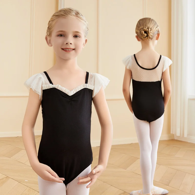 collant-de-bale-para-meninas-criancas-manga-plissada-malha-de-danca-ginastica-algodao-body-de-danca-de-bale