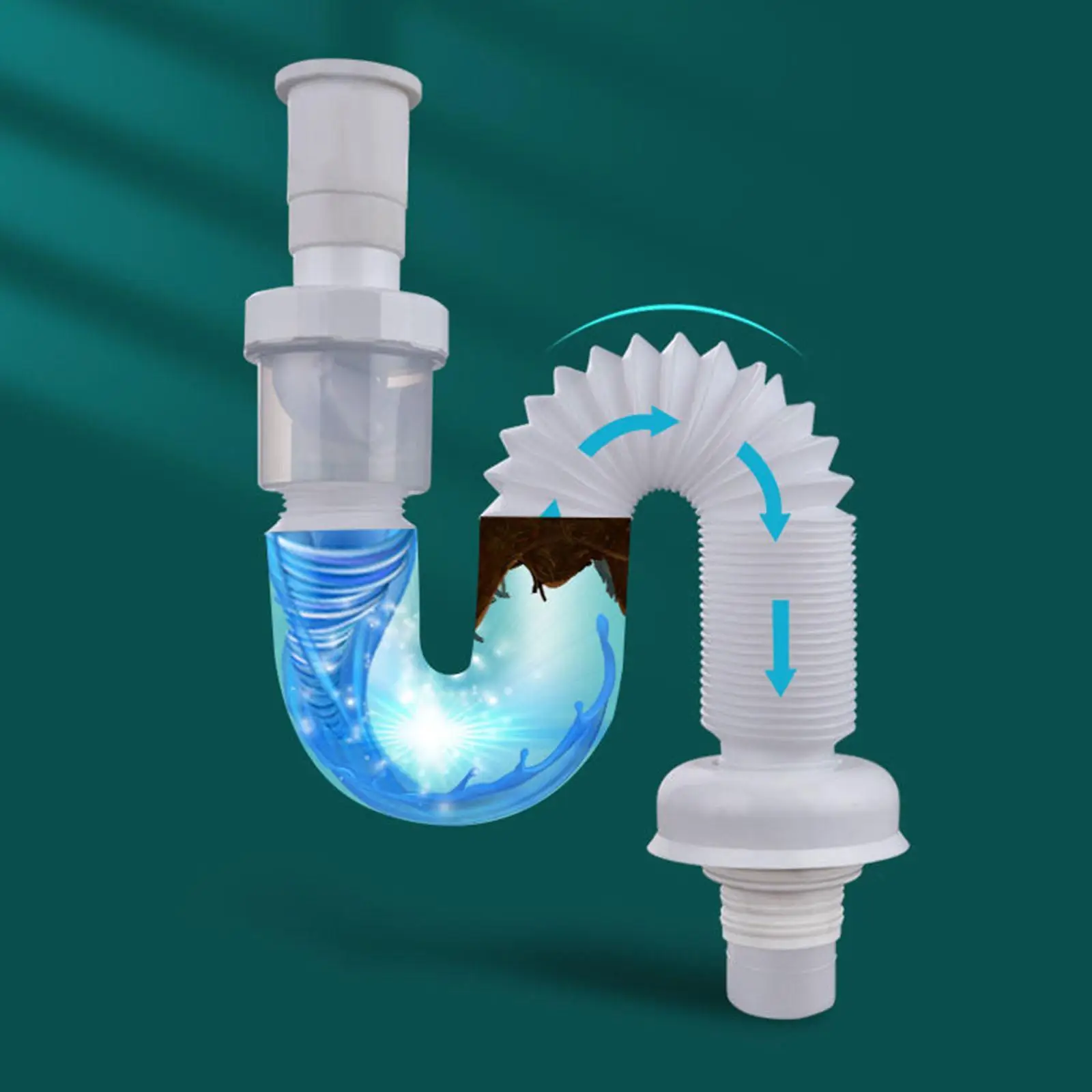 

Сливная труба для кухонной раковины, простая установка, умывальник для умывальника на колесах, отеля