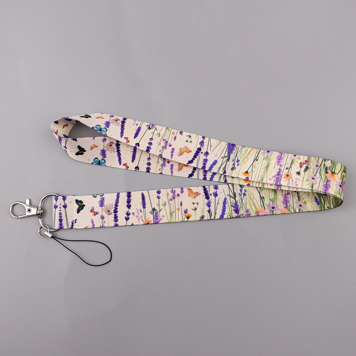 Lavender Lanyard Strap for Cellphone Key Chains ID Card Badge Holder Keychain Hanging Rope Keycord Neckband Phone Accessories