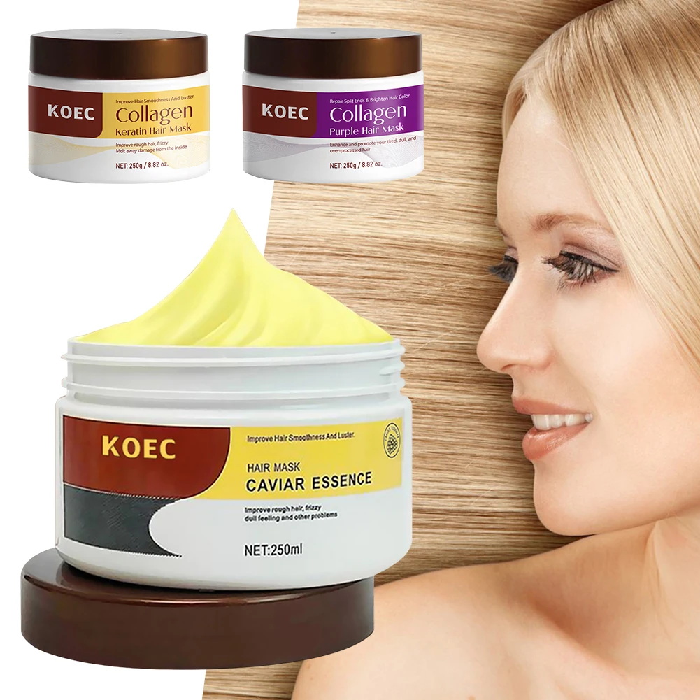 

250g Collagen Hair Mask Collagen Keratins Hair Mask For Damage Dry Hair Deep Hydration Intenses Repair Conditioning