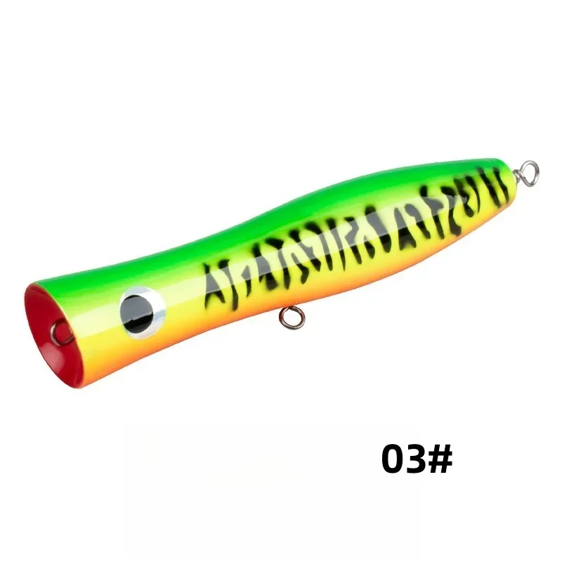MUKUN Big Game Trolling Popper 220mm 120g Boat Fishing Topwater Stickbait Fishing Lure Surface Hard Bait for Tuna GT Pesca