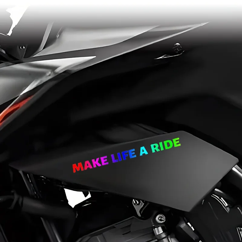

Виниловая наклейка "Make Life A Ride" (1 шт.), водонепроницаемая, для мотоциклетного шлема, топливного бака, лобового стекла, декора автомобиля