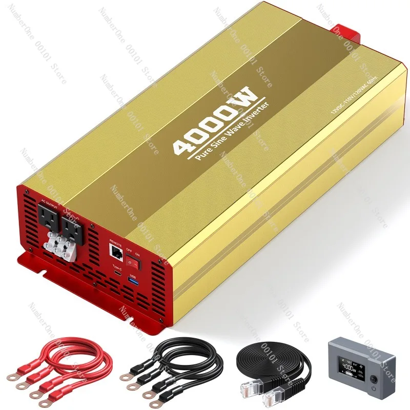 Inverter Car RV High Power 8000W Pure Sine Wave 12V24V48V-110V Cross Border