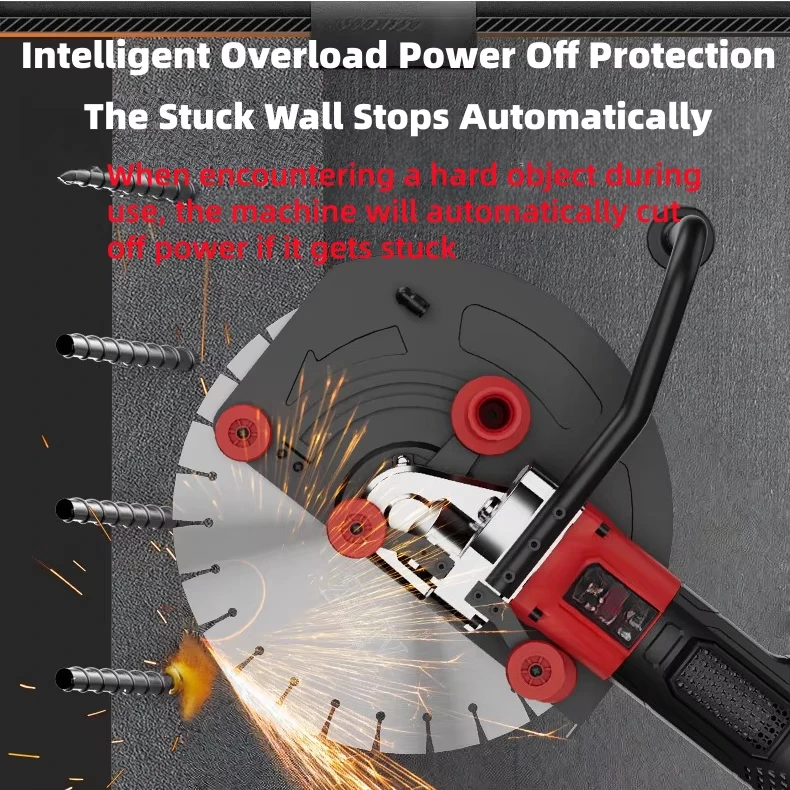 High Power 8900W Edge Cutting Machine Brushless Wall Grooving Machine Channel Cutter Slotting Ring Saw Machine