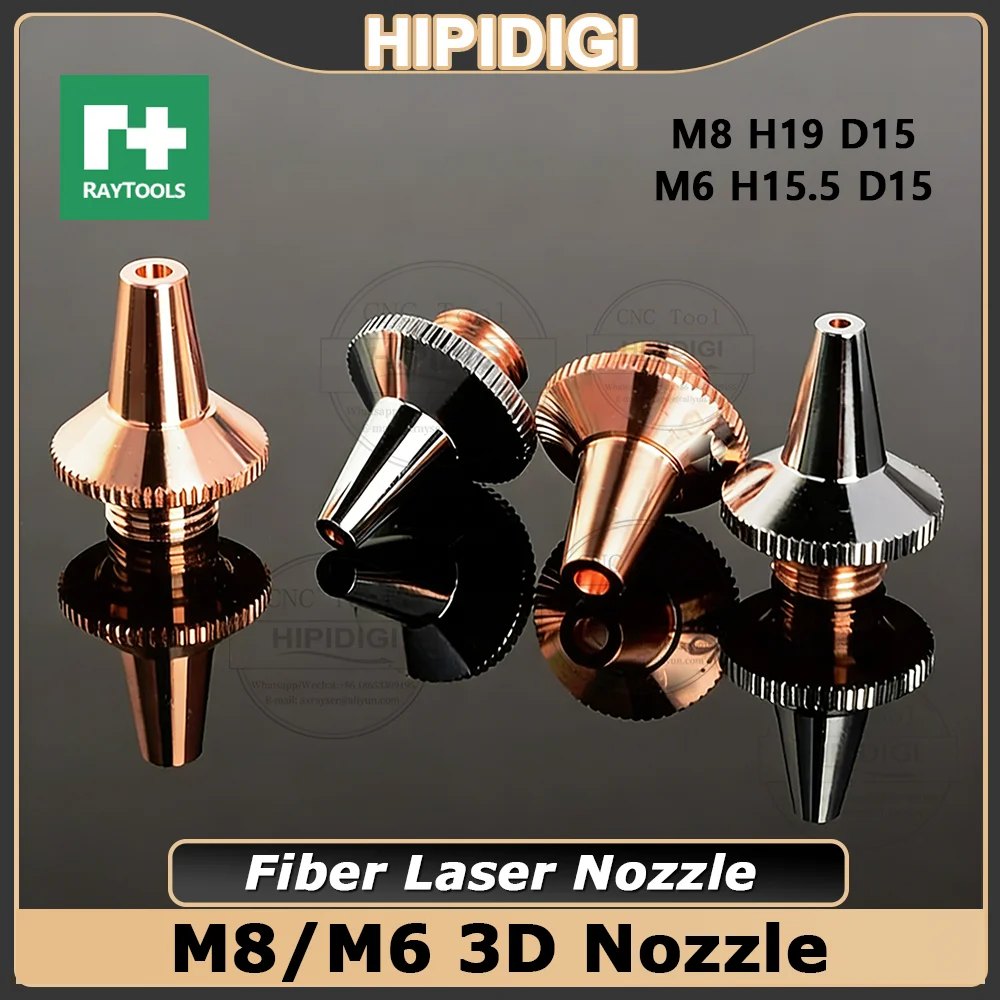 Raytools 3D Laser Nozzle M8 D15 H19 Laser Nozzle M6 Nozzle for Raytools BT210S BM111 BM109 3D Fiber Laser Head HAN'S Precitec