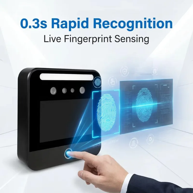 Biometric Face Recognition Time Clock with Liveness Detection, WiFi Cloud Attendance System, OEM/ODM Supported