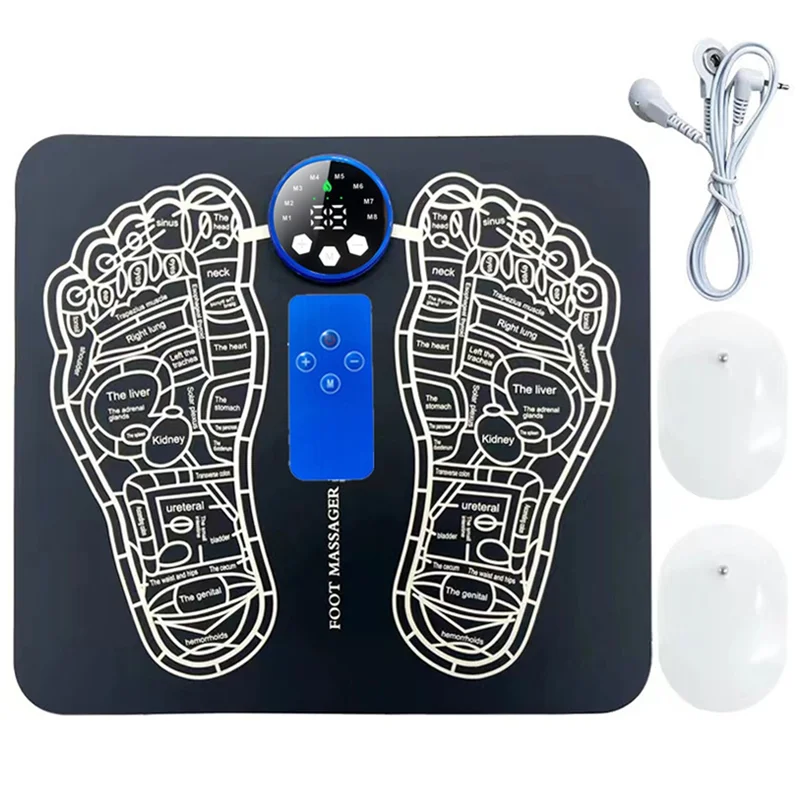 

EMS Foot Massager Foldable Feet & Calves Massage Mat Foot Massage Pad For Muscles Relaxation Pain Relief,A