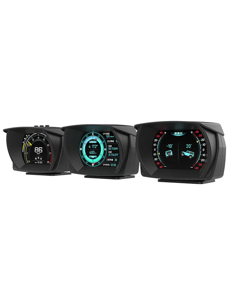 LCD Instrument Multifunctional Racing Car Modified GPS Slope Meter A7000