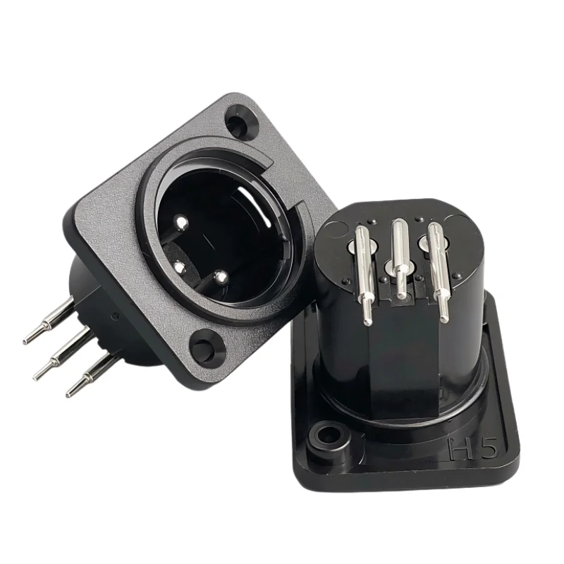 5PCS Plug-in 3pin card-type jack with curved feet plastic card-type socket card-type socket, jack socket for RCA connectors