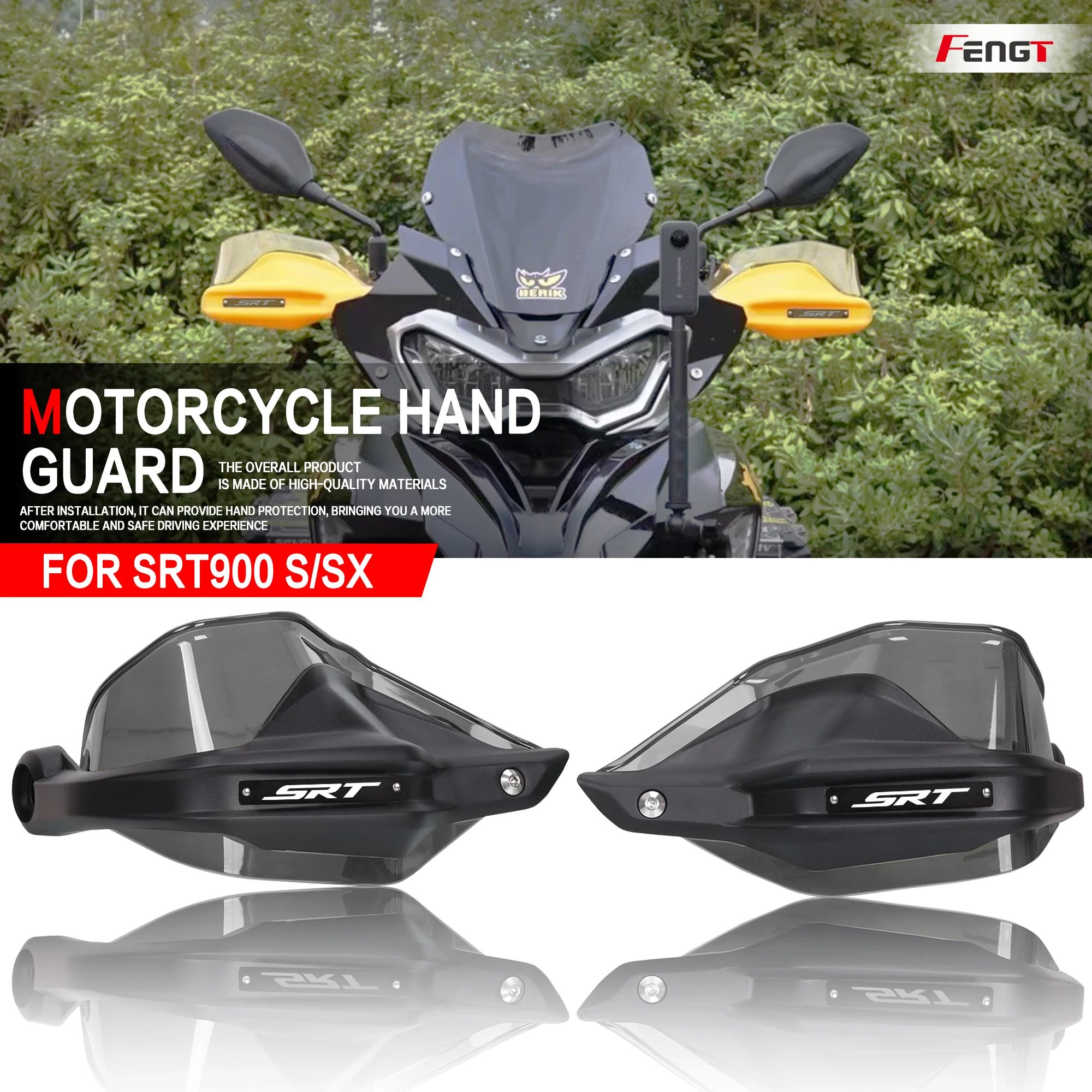 For QJMOTO SRT900 SRT 900 S/SX Motorcycle SRT900S Handle Bar Protection Cover Windscreen Handguard Hand Shield Guard Protector