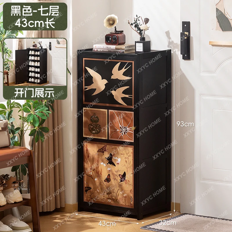 

LMinimalist Mirror Shoe Shelf Mirror Makeup Slippers Shoe Cabinet Stackable With Seat Archivadores Entrance Furniture