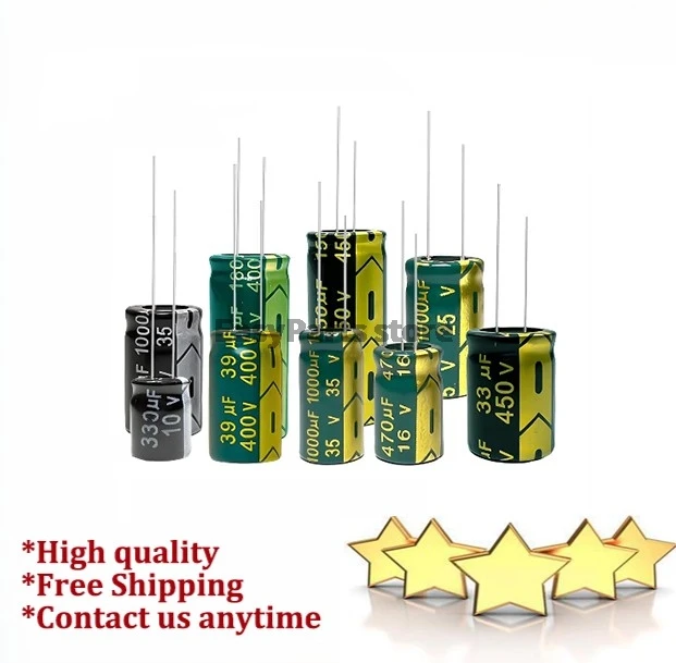 250V DIP 1 2.2 3.3 4.7 6.8 8.2 10 15 22 33 47 56 68 100 120 150 220 330 470 560UFHigh Frequency Aluminum Electrolytic Capacitor