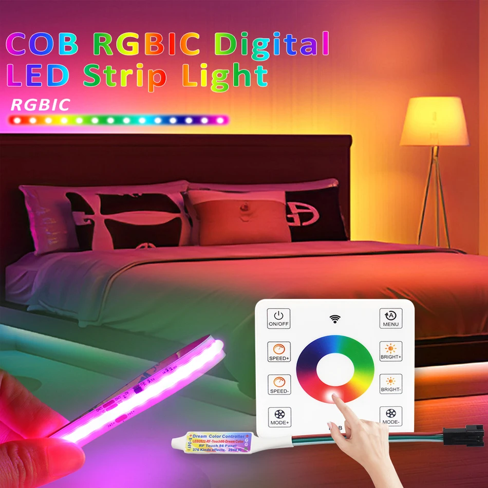 8Keys Touch Panel LED controller For DC5-24V WS2812B WS2811 Single Color CCT RGB Running Water Flowing Horse Race LED Strip