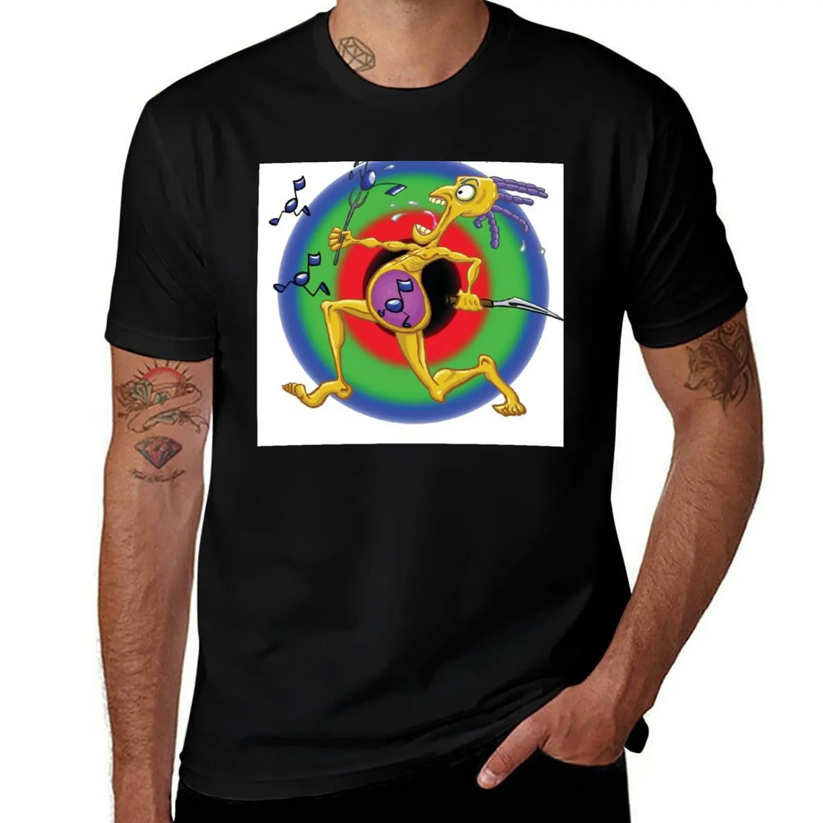 Panic note eater T-Shirt Art Pattern Printed Casual Top T-Shirt