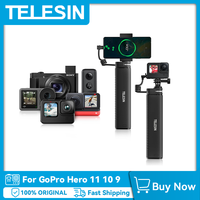 TELESIN Charging Selfie Stick 10000mah Power Bank Universal For Gopro 11 Insta360 X3 DJI Action 3 Sports Camera For Smart Phone